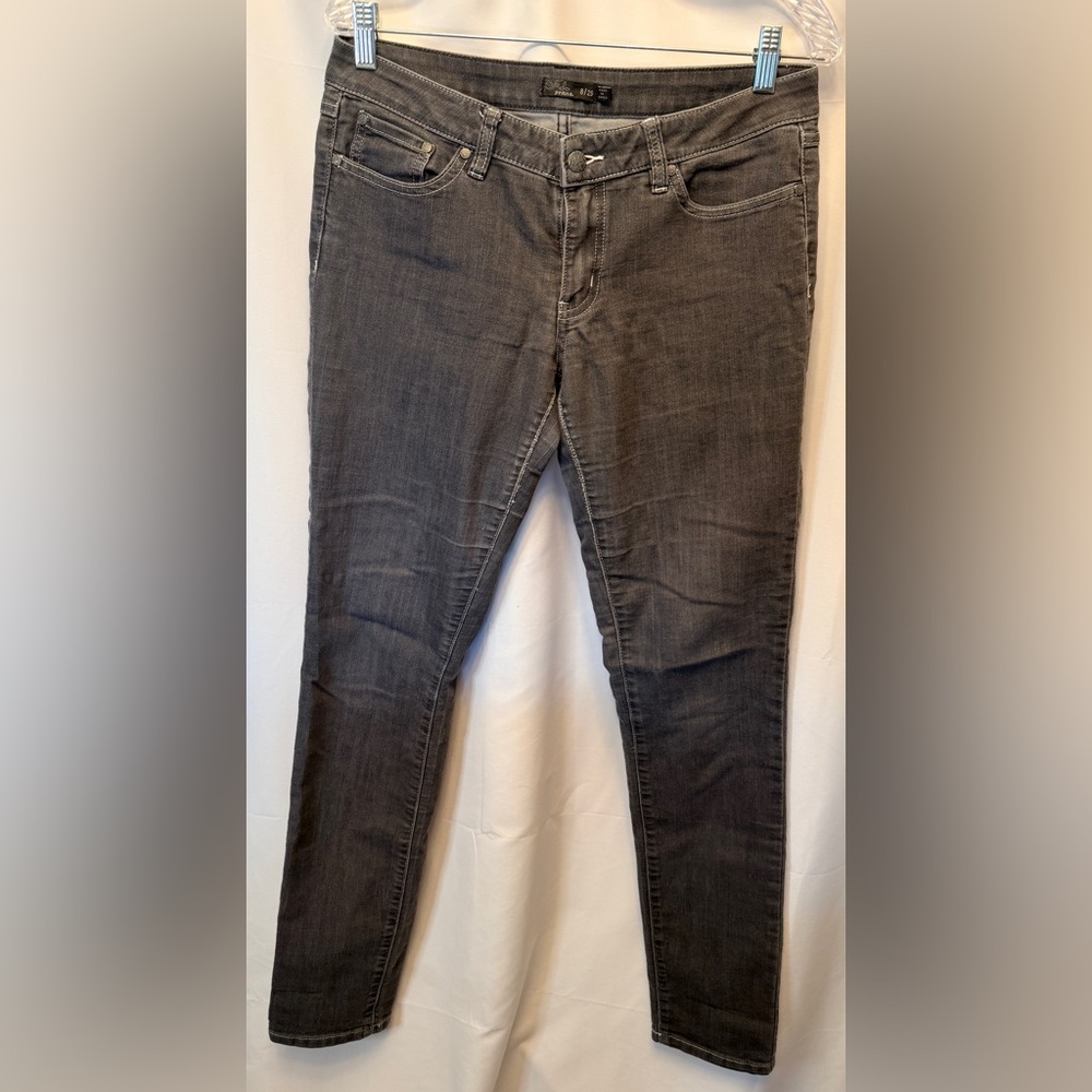 prAna Kayla Jeans Women’s Size 8/29 Gray Stretch Denim 32-33” Waist 33” Inseam
